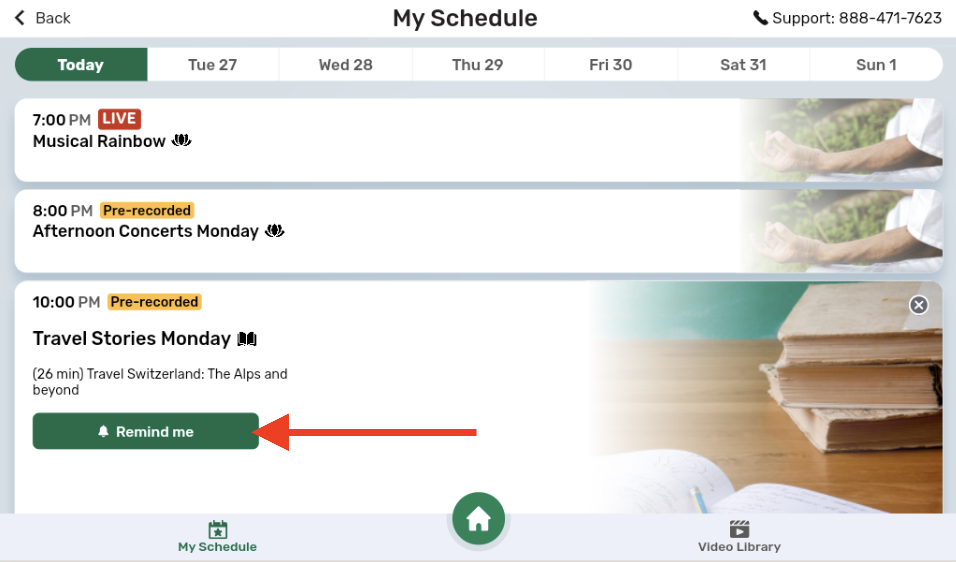Activity Reminders for Tablet unipercare
